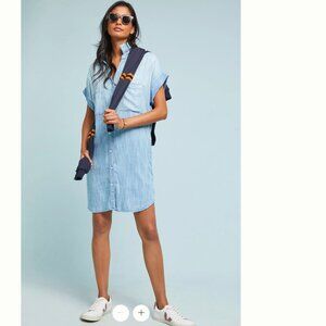 Anthropologie Cloth & Stone Wilson Chambray Shirtdress - small